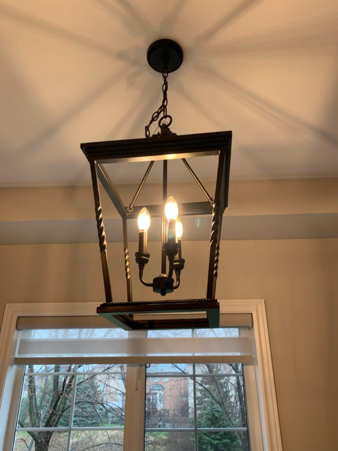 Black Lantern Pendant Light Fixture