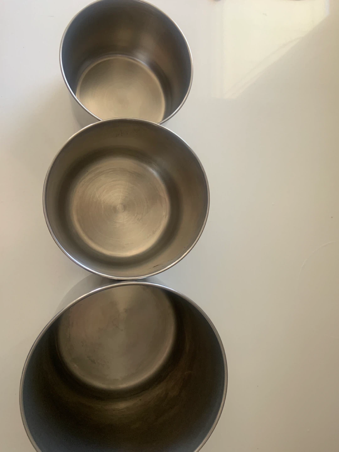Set of 3 Stainless Steel Canisters with Black Lids - photo 2