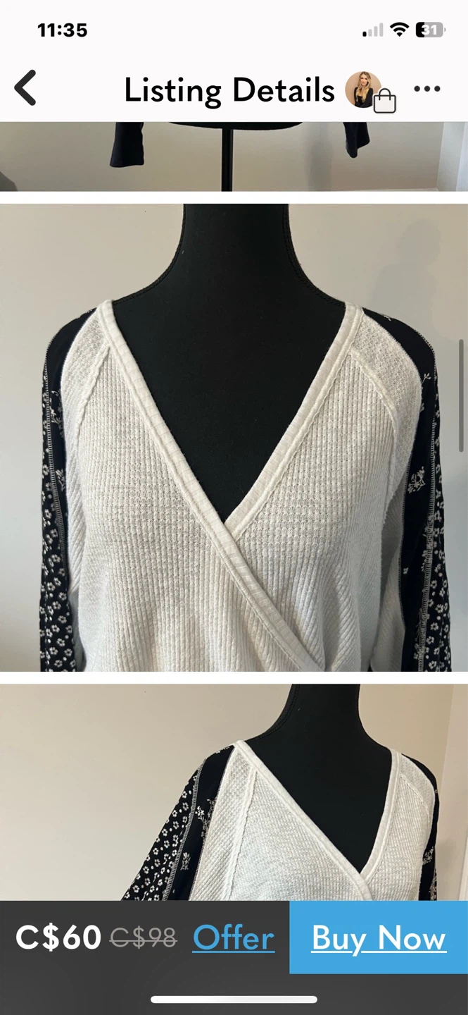 Free People Floral Print Wrap Top - photo 5