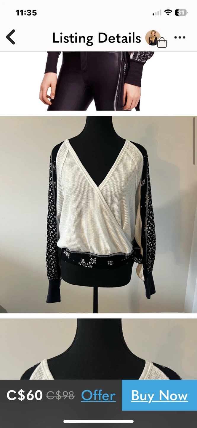 Free People Floral Print Wrap Top - photo 4