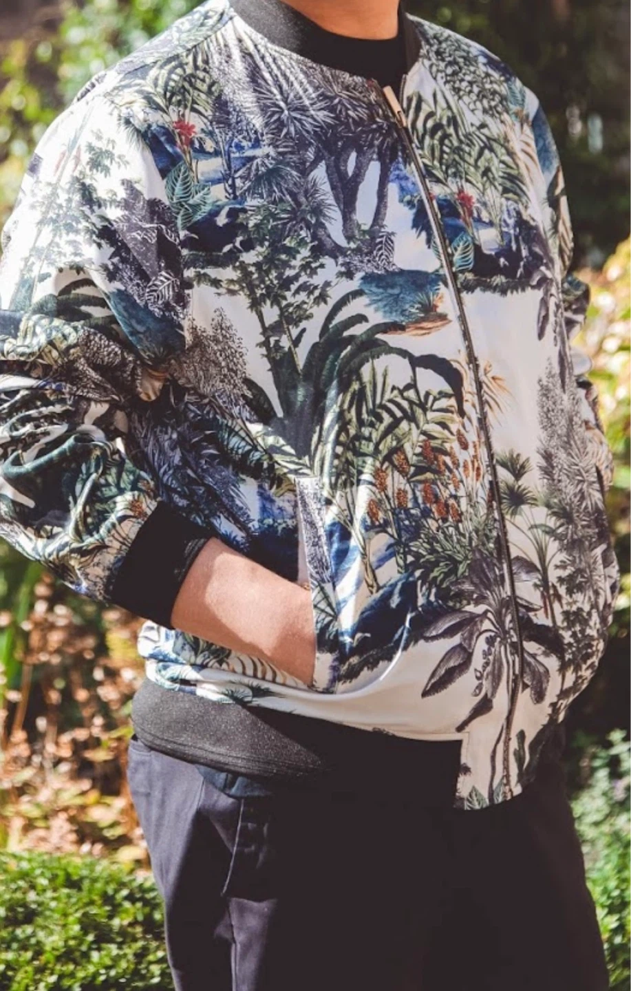 ZARA Bomber Jacket - Tropical Print - photo 2