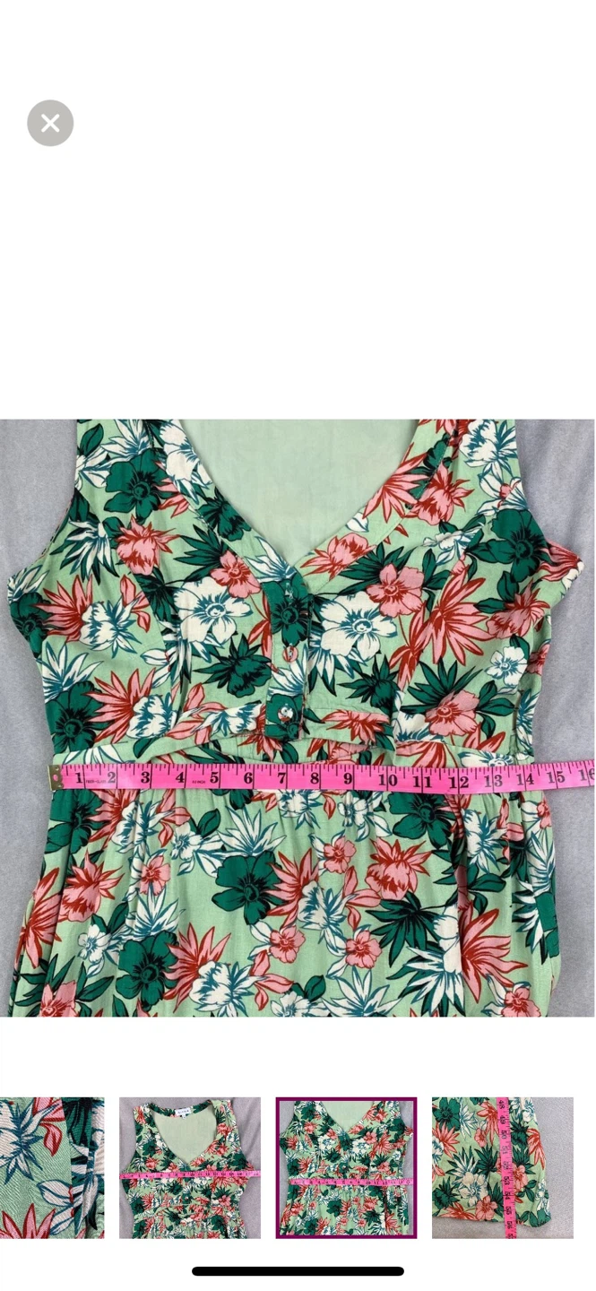 Lost & Wander Light Green Floral Maxi Dress - photo 5