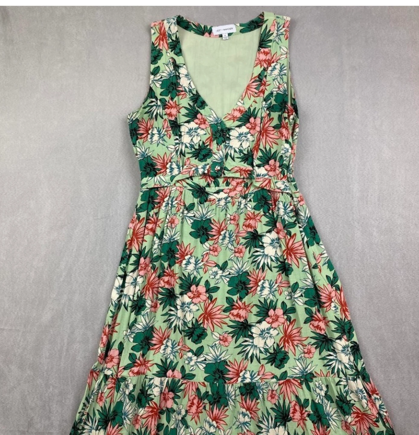 Lost & Wander Light Green Floral Maxi Dress - photo 2