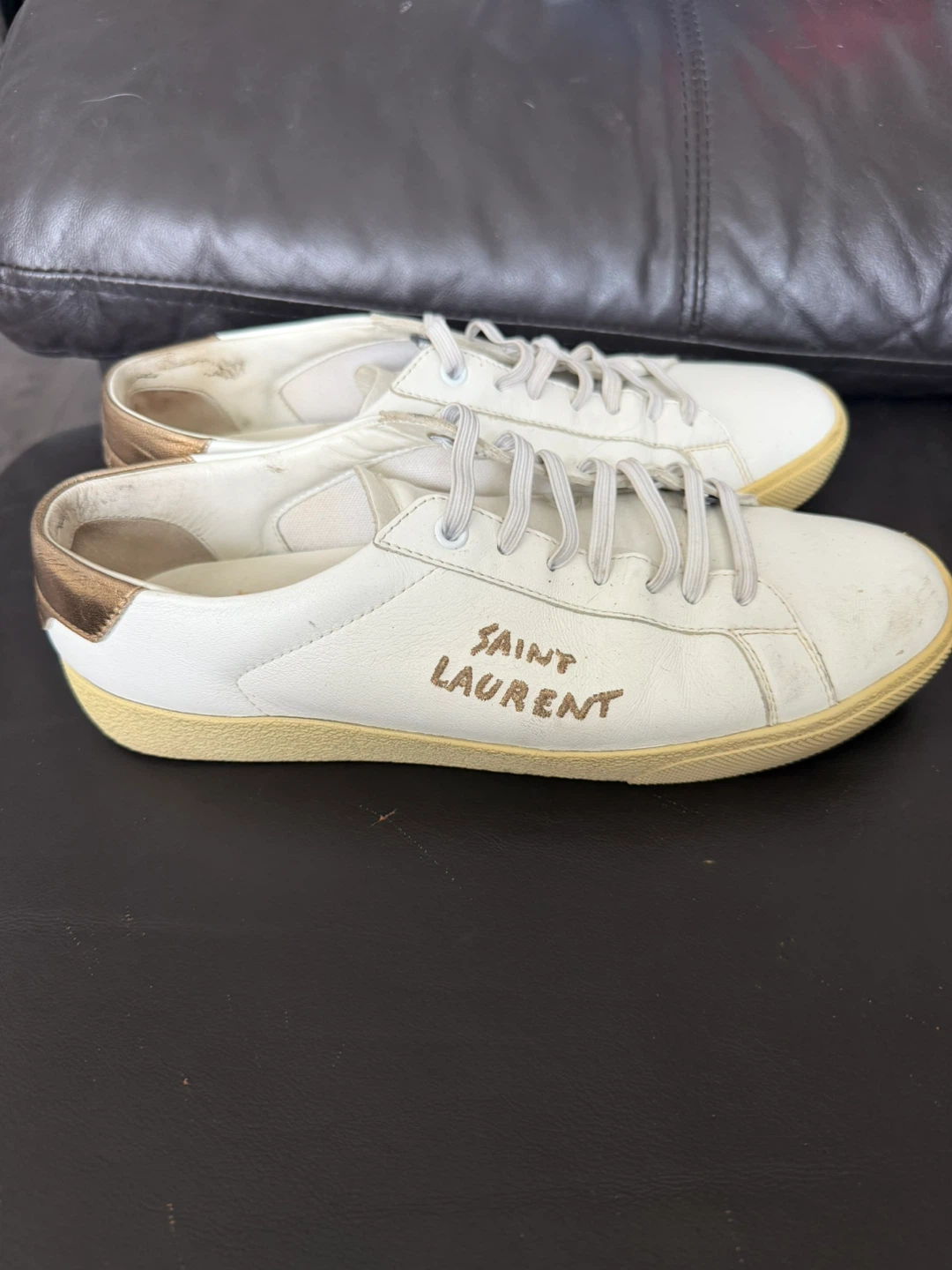 Saint Laurent White Leather Sneakers - photo 2
