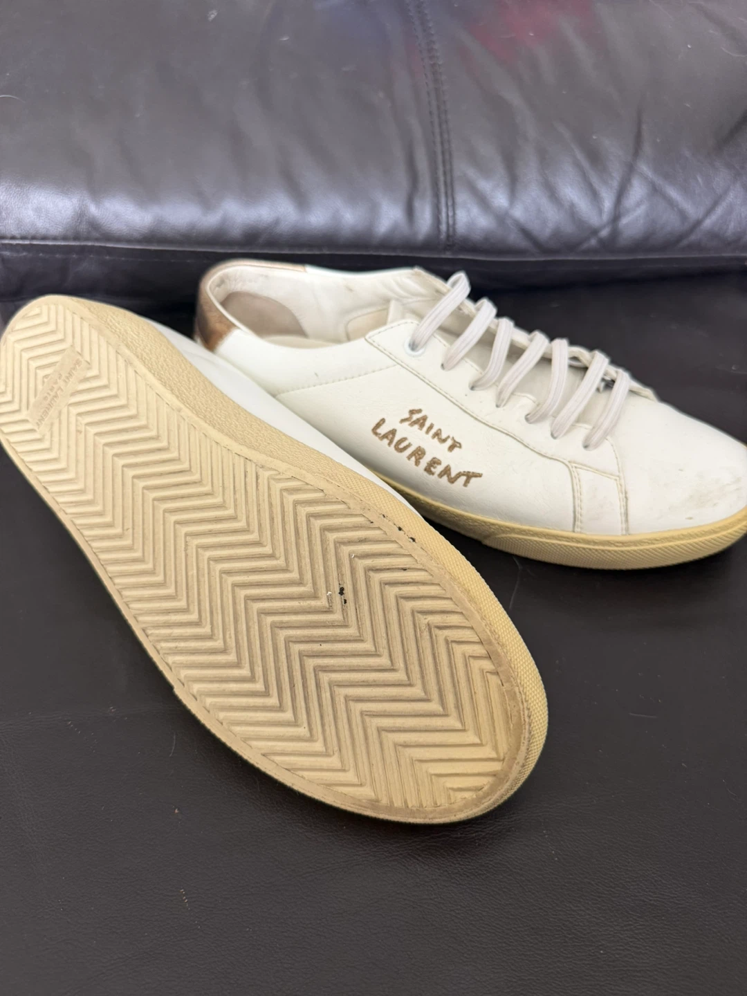 Saint Laurent White Leather Sneakers - photo 3