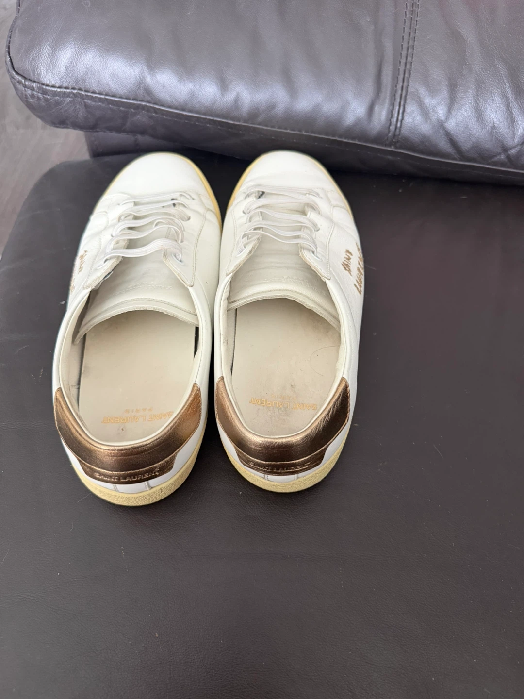 Saint Laurent White Leather Sneakers - photo 4