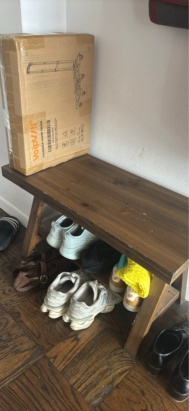 Wooden entryway bench - photo 2