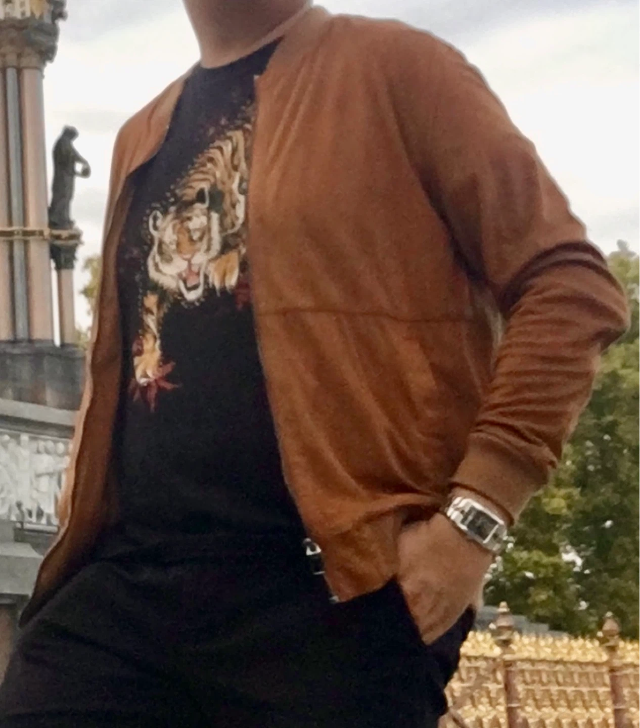 Zara Suede Bomber Jacket - Tan - photo 2