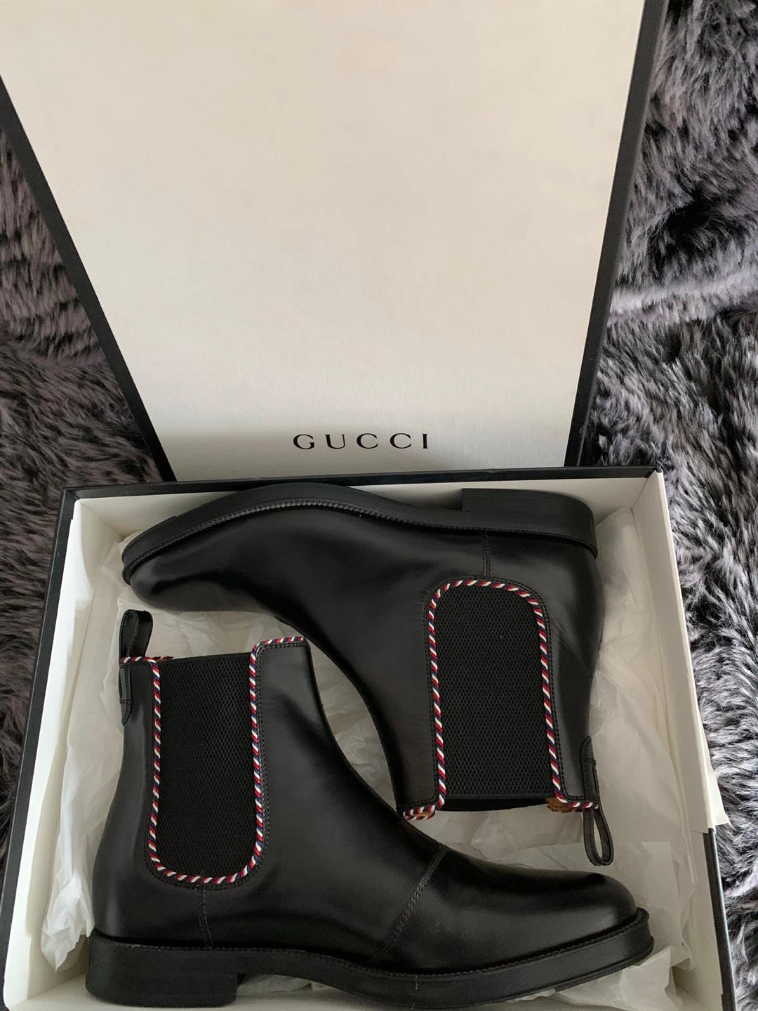 Gucci Black Leather Chelsea Boots. Size 11 US - photo 2