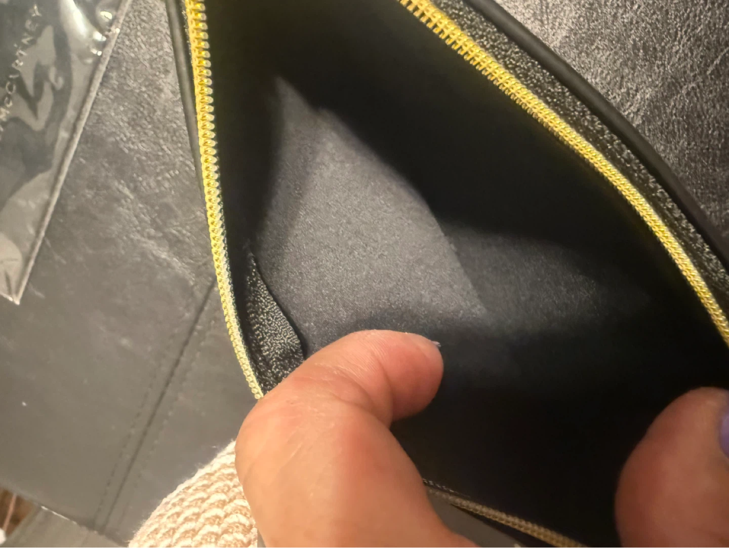 Stella McCartney Black Faux Leather Pouch - photo 2