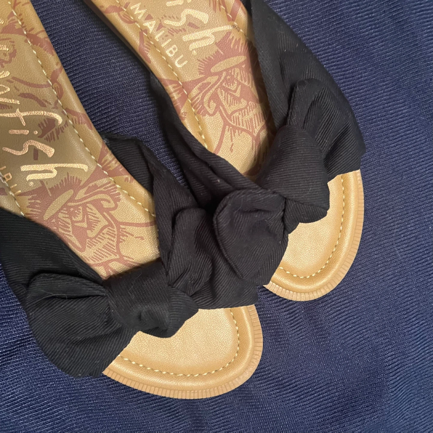 Blowfish Malibu Women's Black Bow Sandals Size 10