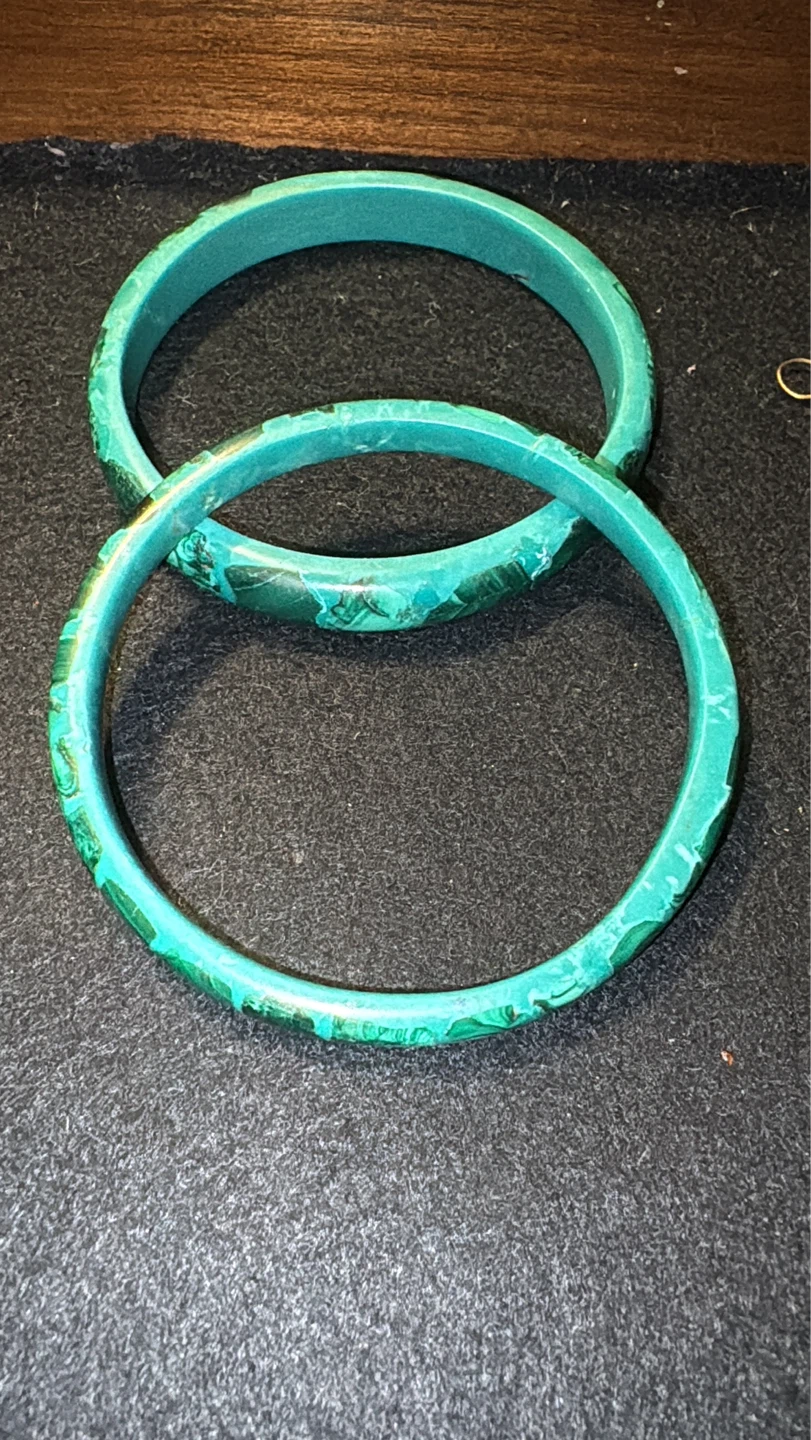 Malachite Bangles, Earrings, and Ring Set - photo 2