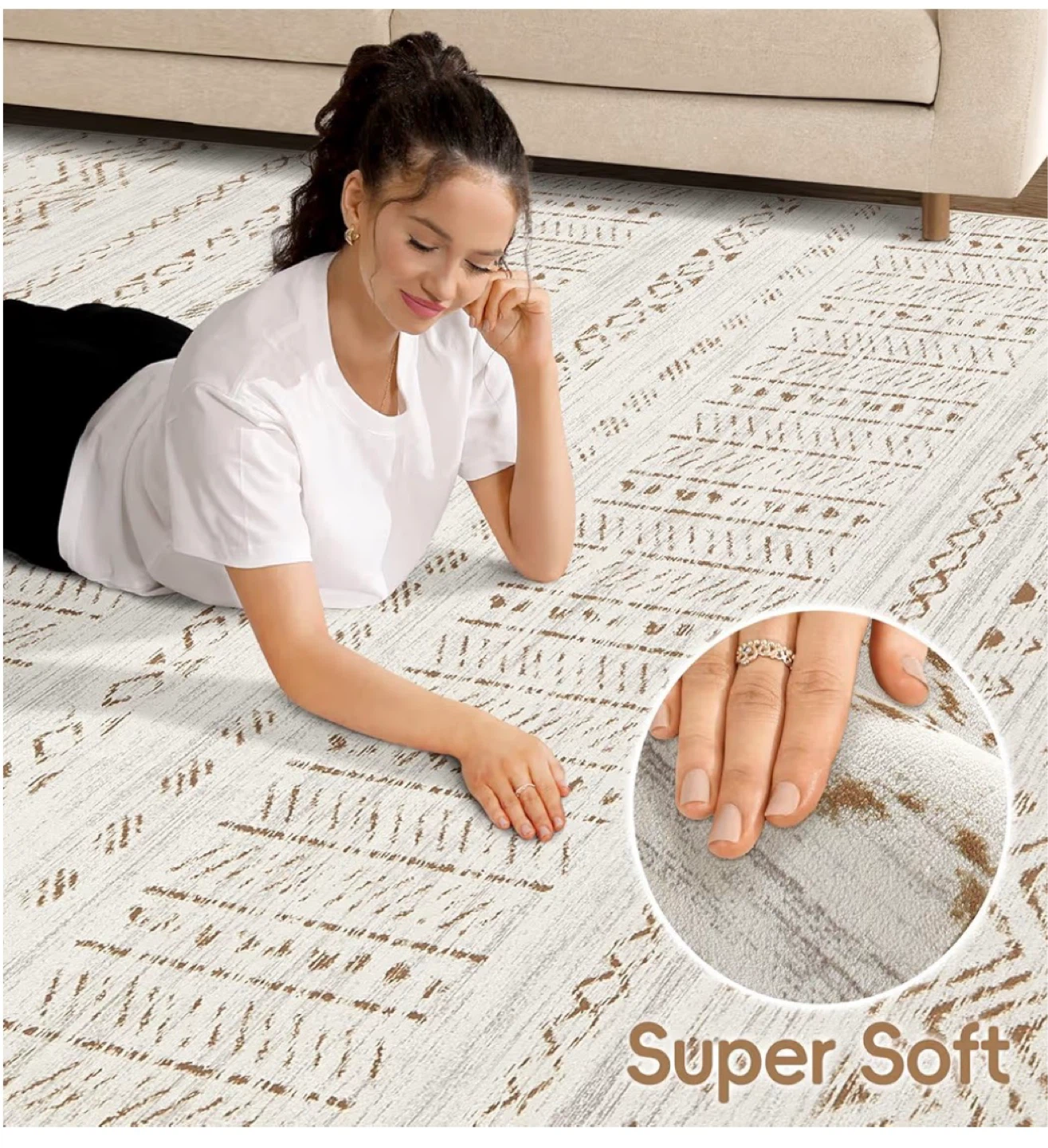 Geometric Pattern Area Rug 8x10 ft - photo 4