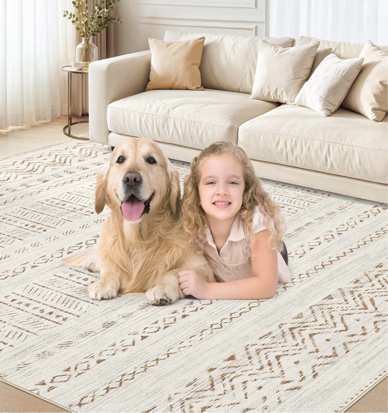Geometric Pattern Area Rug 8x10 ft - photo 5