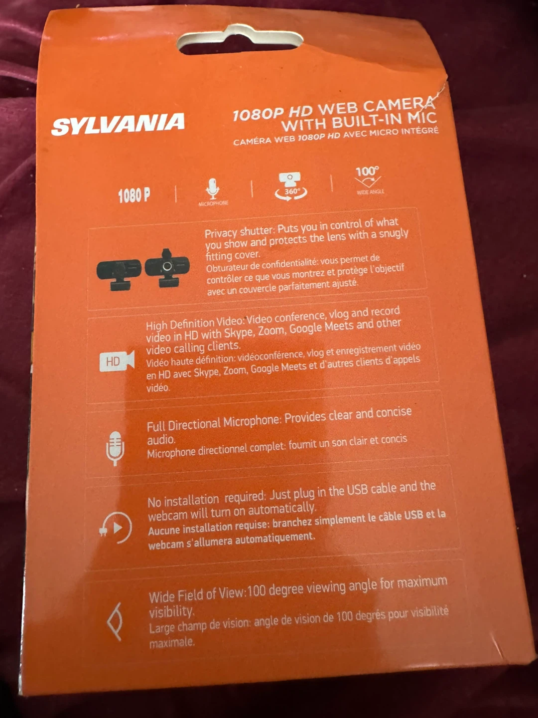 Sylvania 1080P HD Webcam with Built-in Mic - photo 2