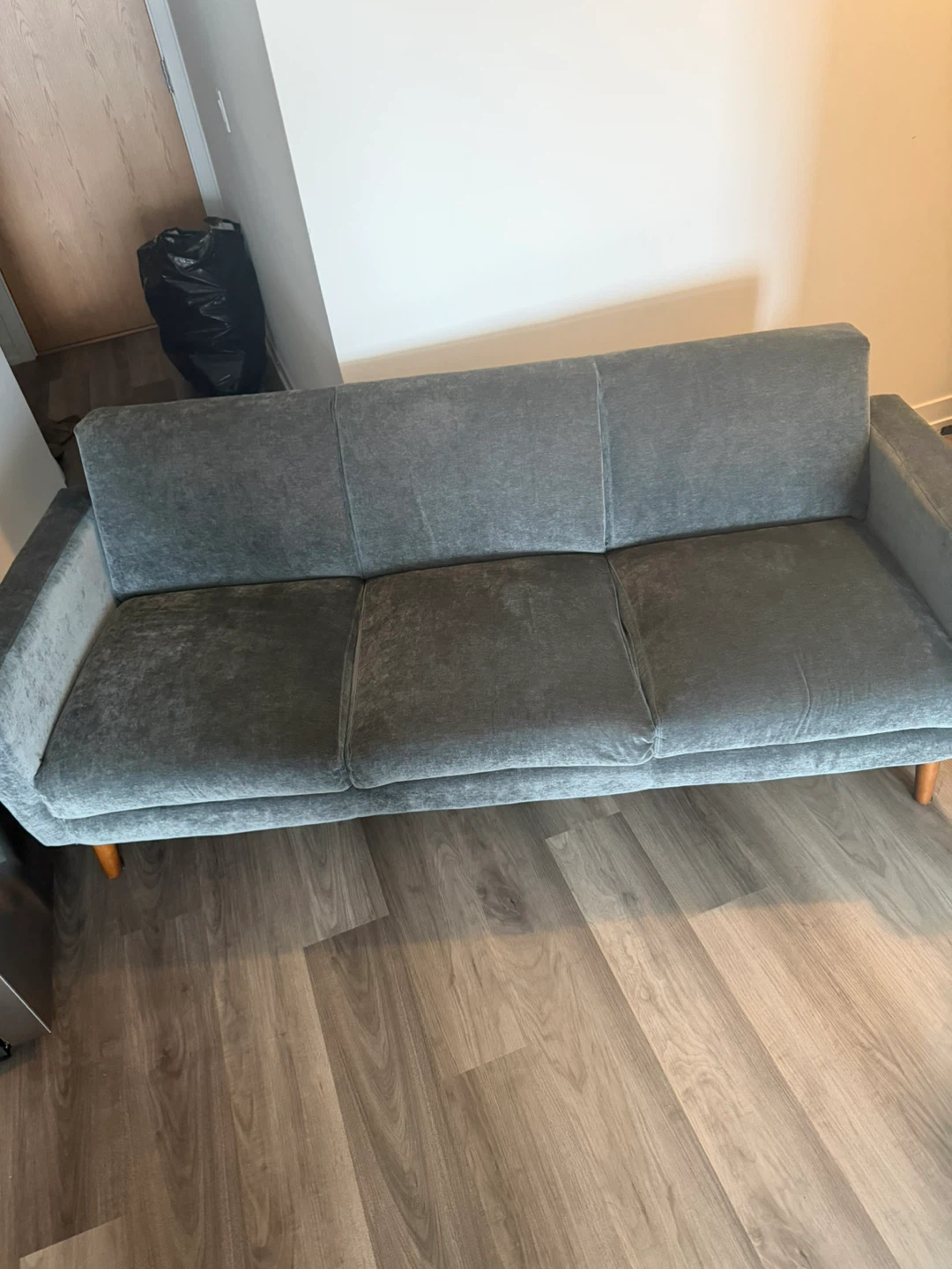 Blue/teal Structube Mabelle Apartment Sofa – Like New! - photo 3