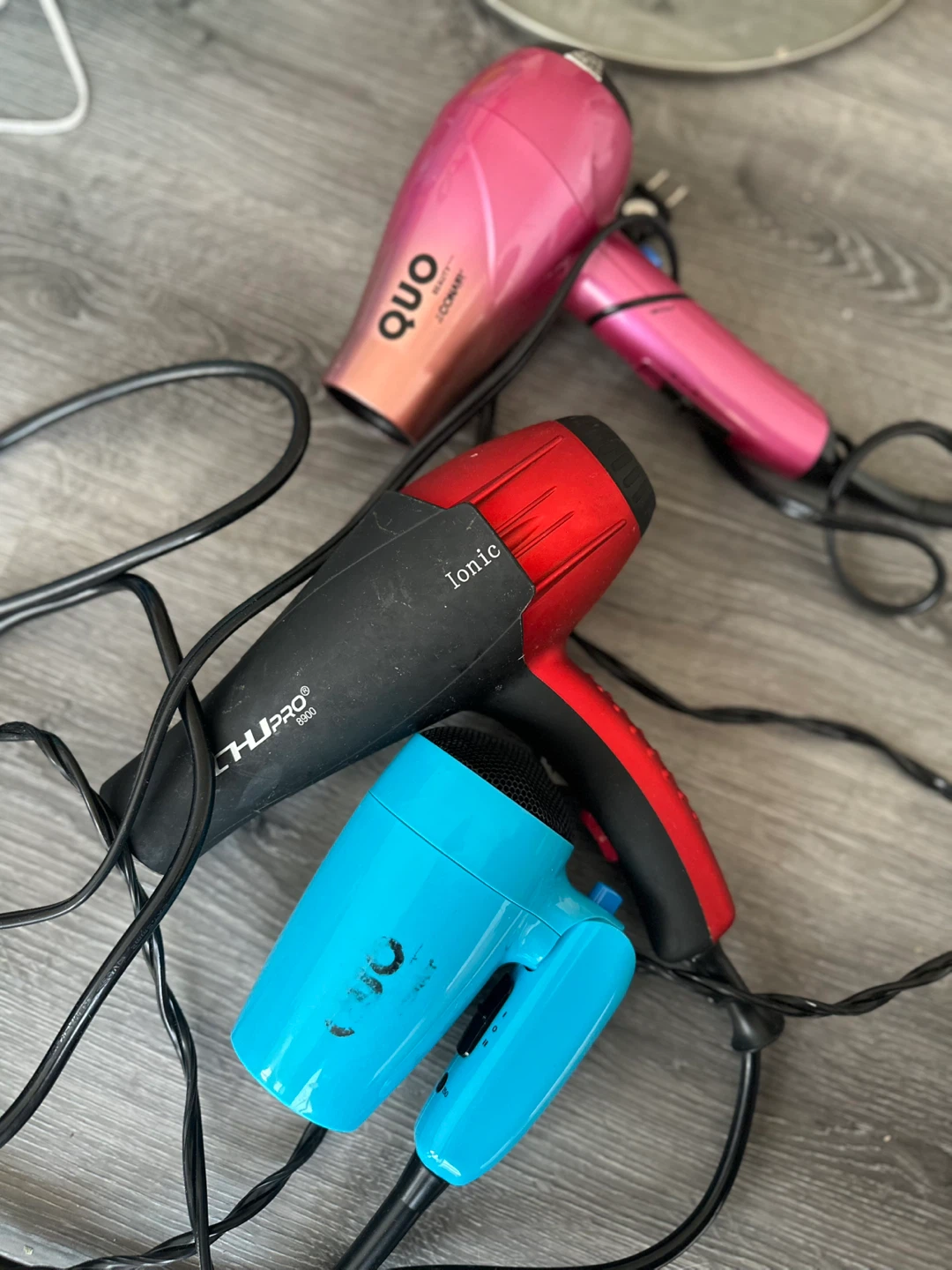 QUO Beauty Conair & Ionic Hair Dryers - Lot of 3