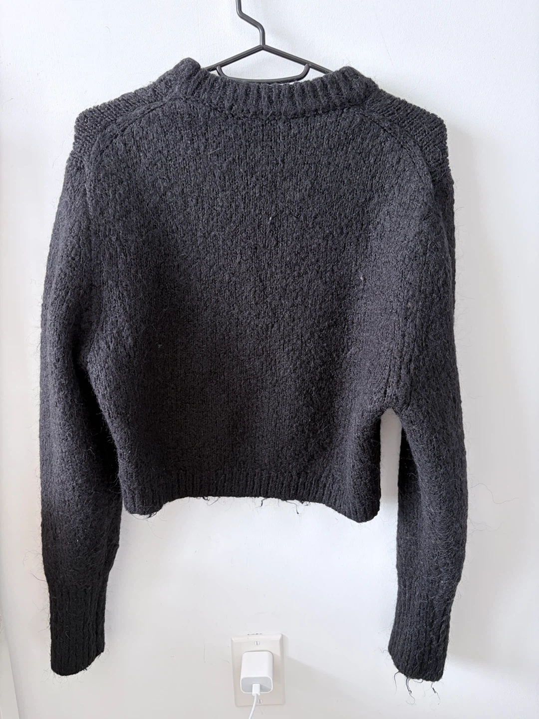 ZARA Black Textured Knit Sweater Size S - photo 3