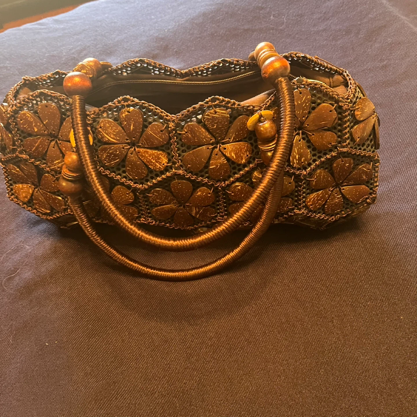 Coconut Shell Flower Handbag