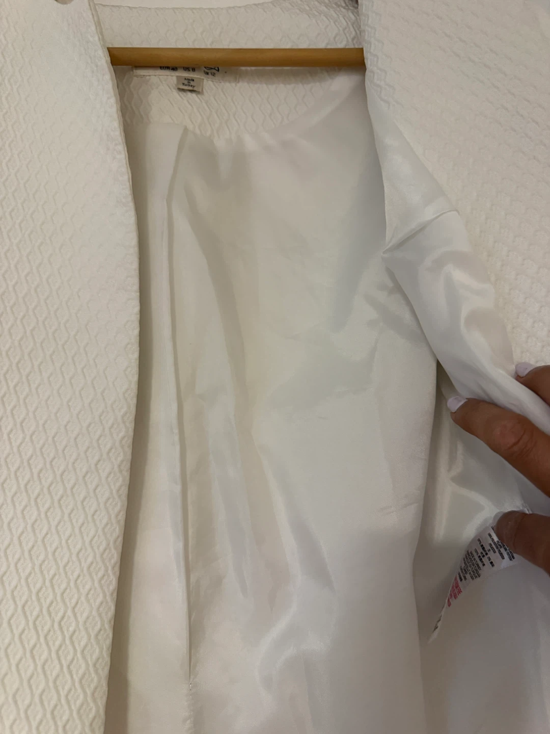 Miss Selfridge White Textured Cropped Jacket - US 8 - photo 2