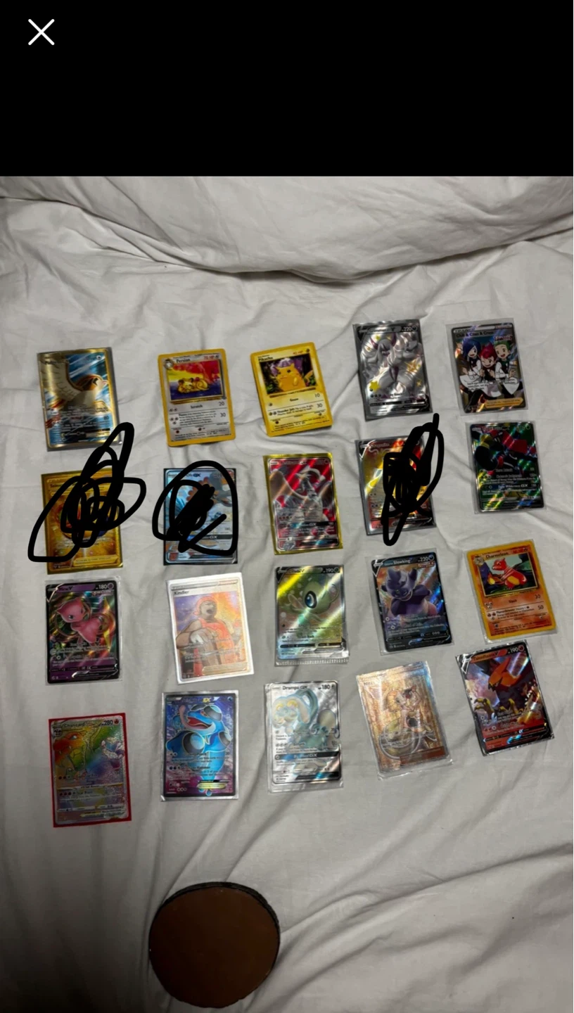 Assorted Pokémon Trading Cards deck