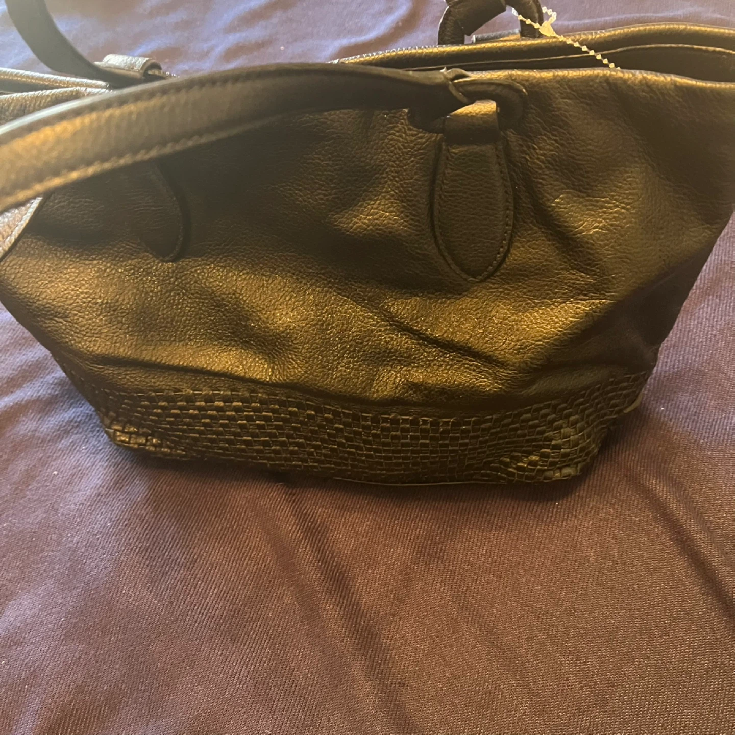 Colin Haan Black Woven Leather Tote Bag - photo 2