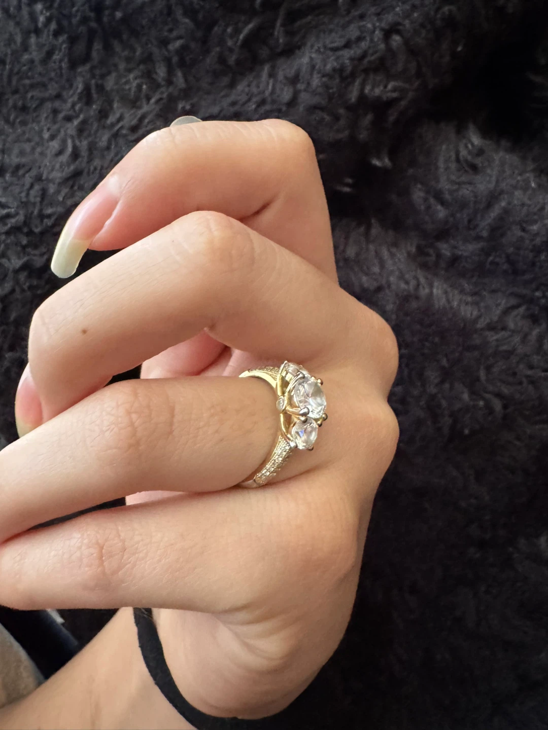 anillo elegante tipo compromiso , excelente estado - photo 3