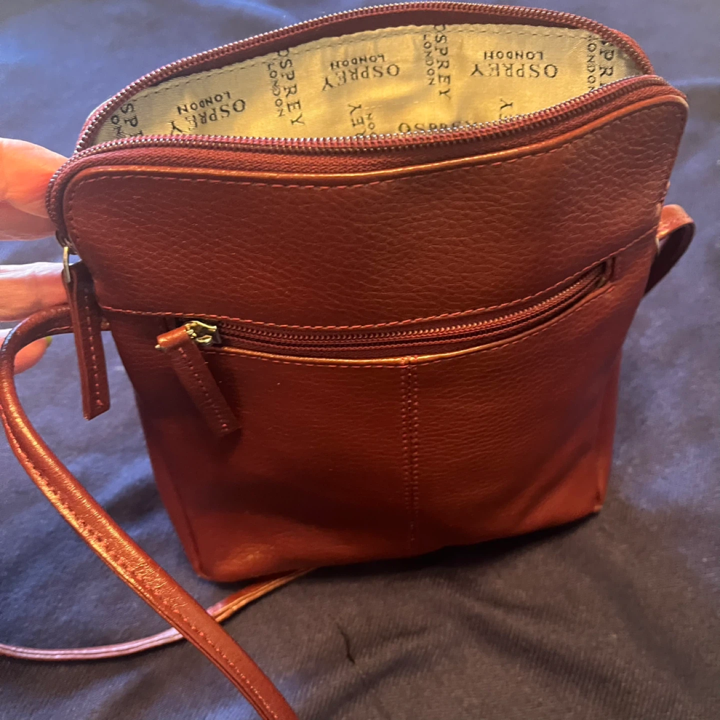 Osprey London Leather Crossbody Bag - Red