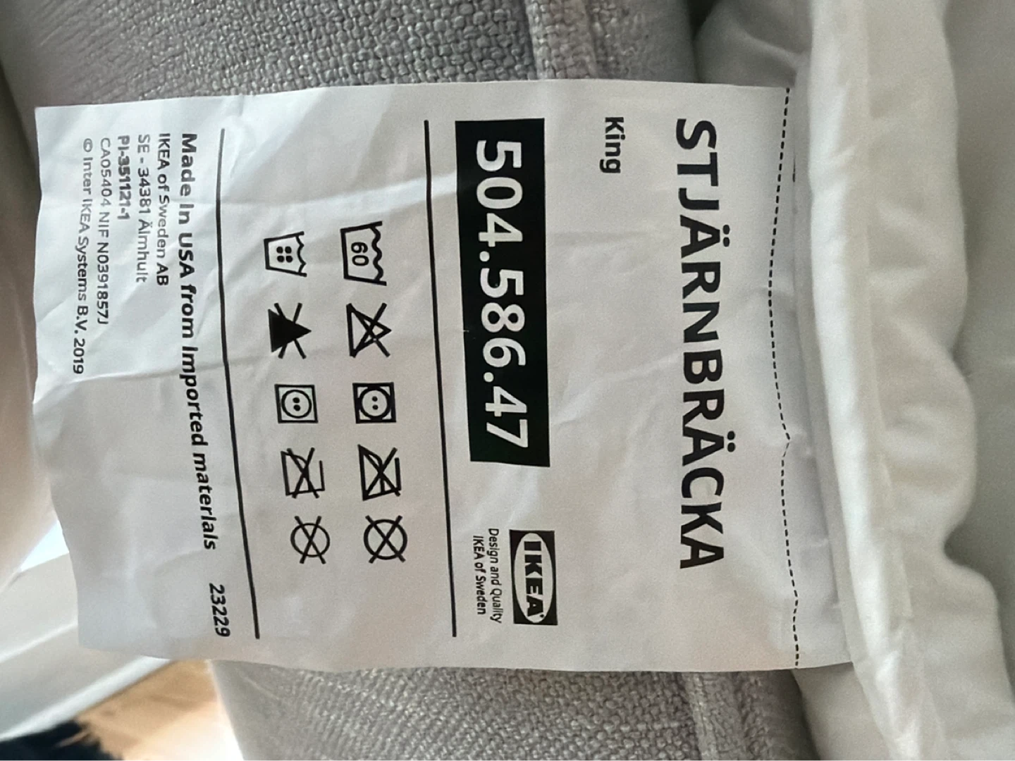 IKEA STJÄRNBÄRÄCKA King Duvet Insert - photo 2