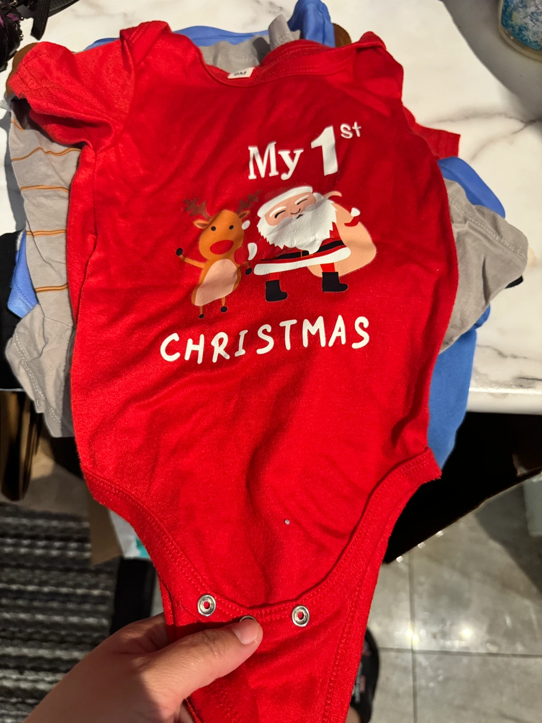 Baby "My 1st Christmas" Onesie 9M