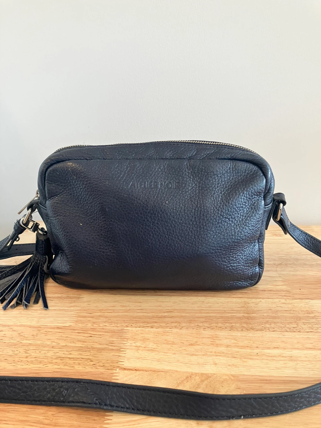 ATELIER NOIR Navy Leather Crossbody Bag