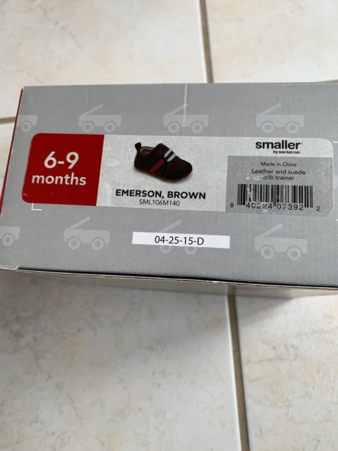 Brand New See Kai Run Crib Shoes - Emerson, Brown - 6-9 Months - photo 3