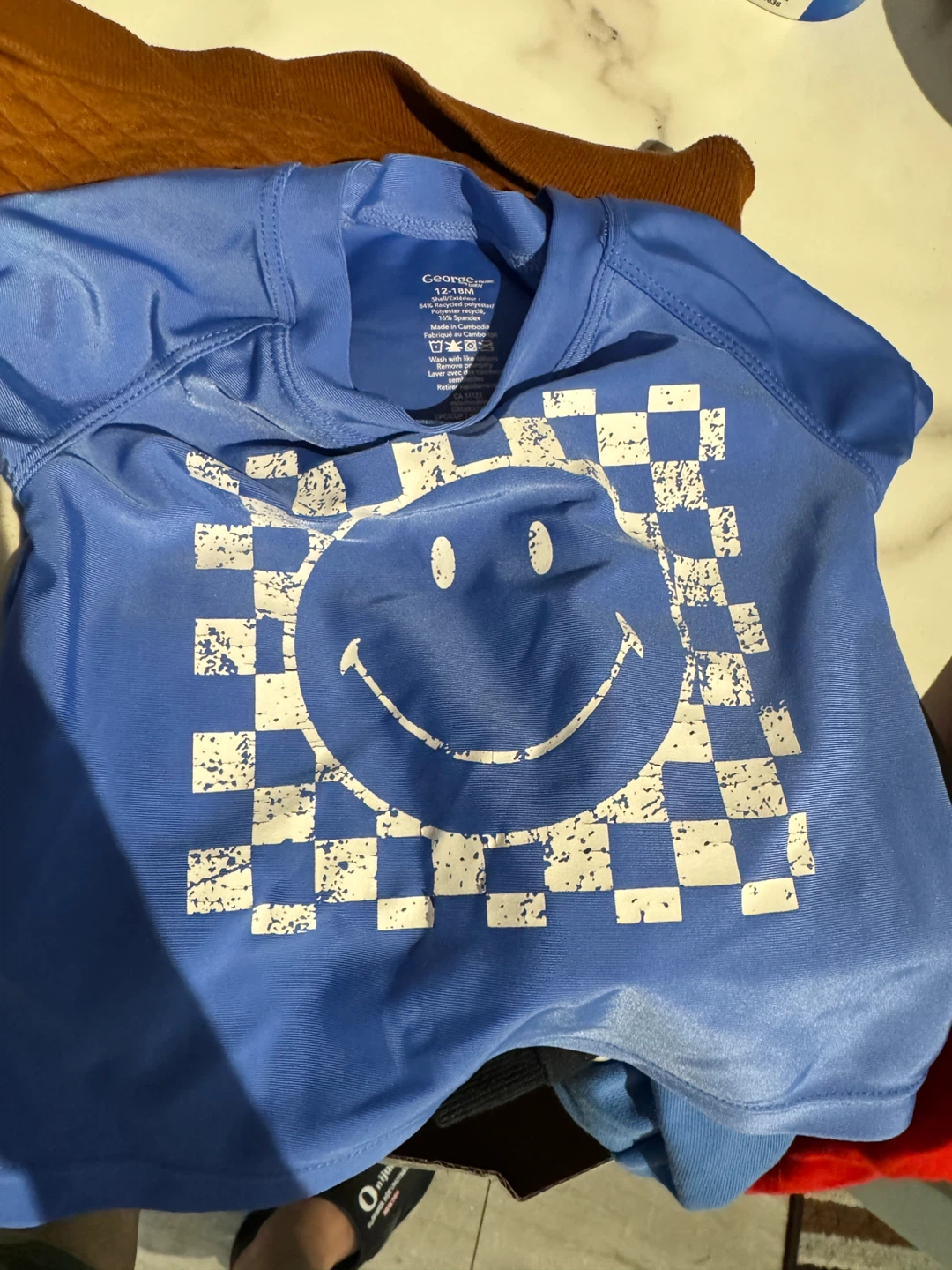 Swim t shirt blue  and gray t shirt 12-18mos