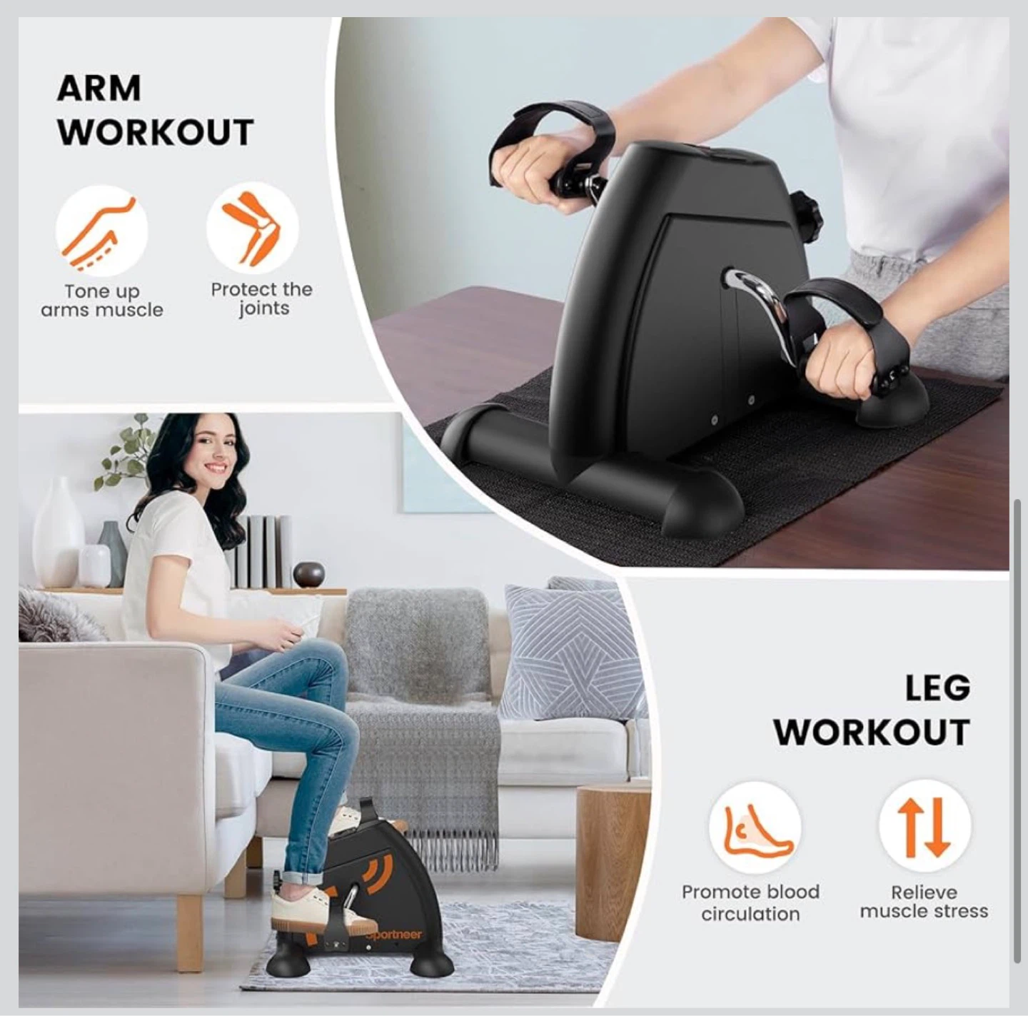 Under Desk Exercise Bike Pedal Exerciser UD4 - photo 5