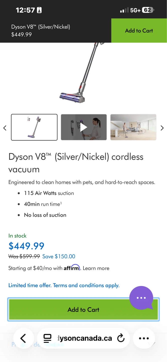Dyson V8 Animal Cordless Vacuum