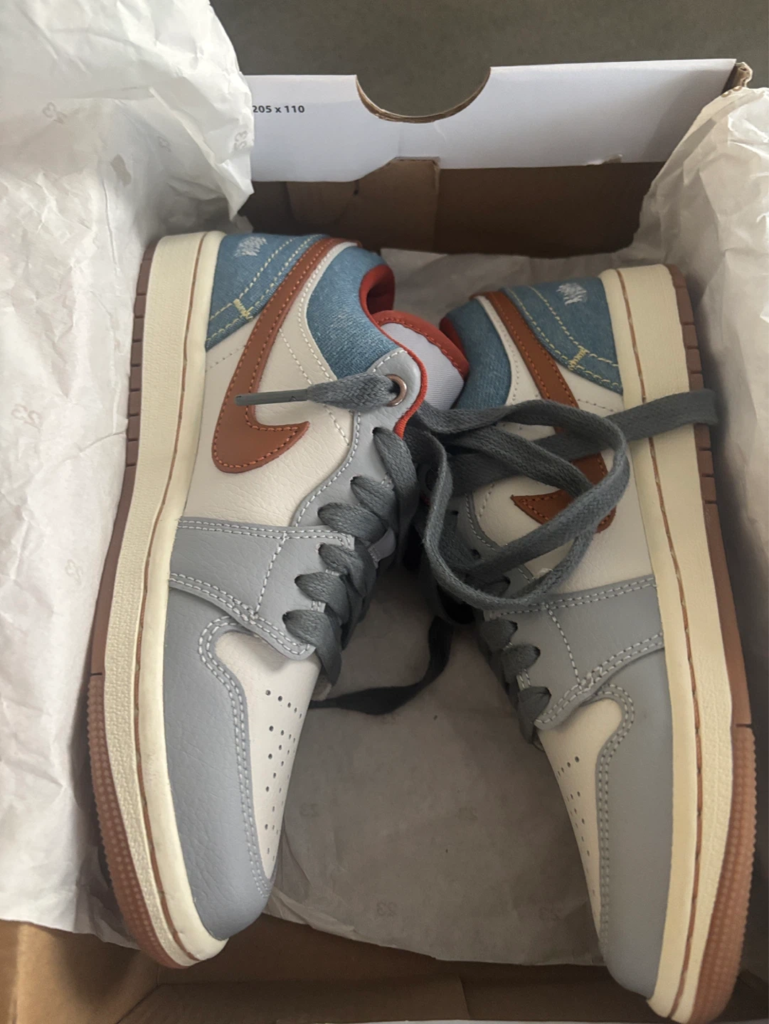 Jordan 1 Low Phantom Denim (Women's) Size 6 - photo 4