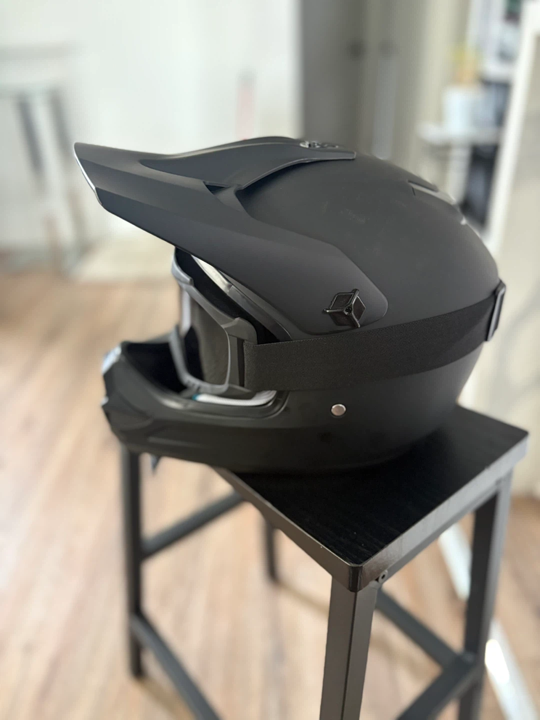 Matte Black Dirt Bike Helmet with Goggles - photo 3