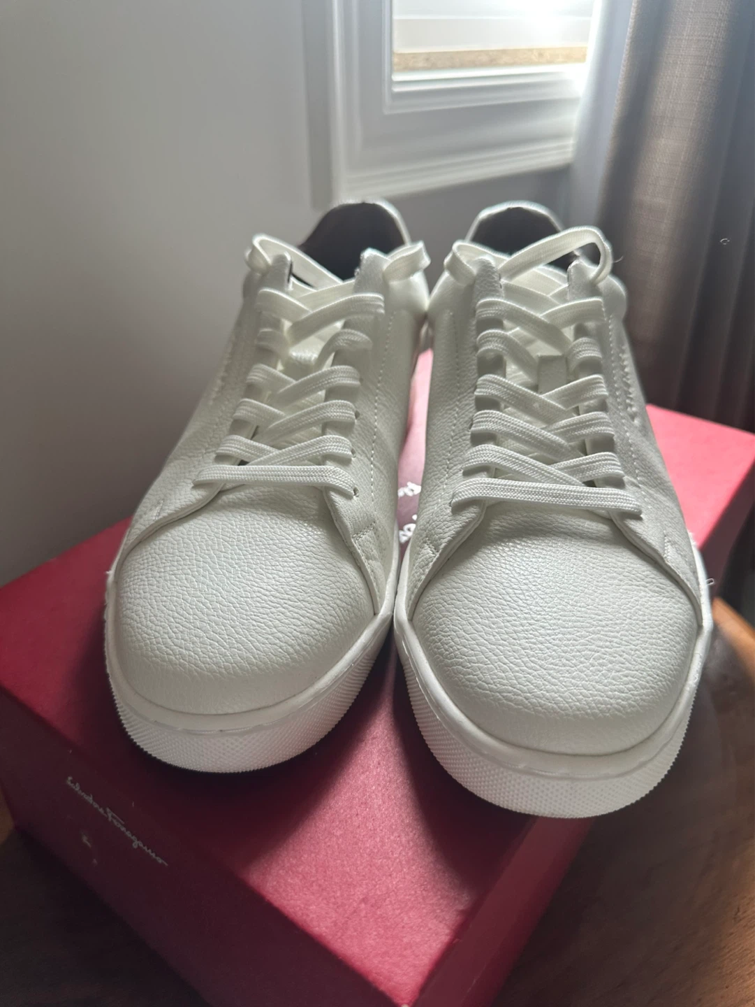 Calvin Klein Men's White Leather Sneakers Size 10.5 - photo 3