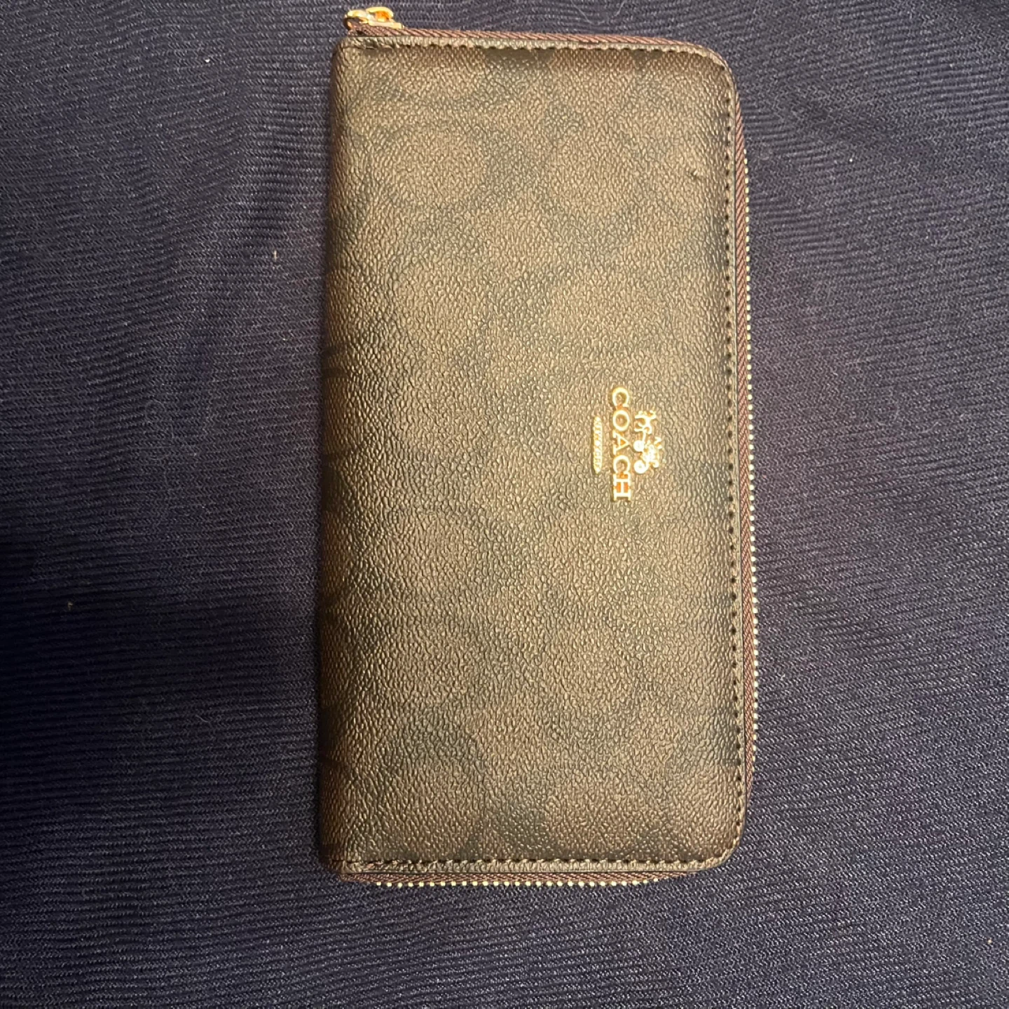 Large brown Zip Around Wallet