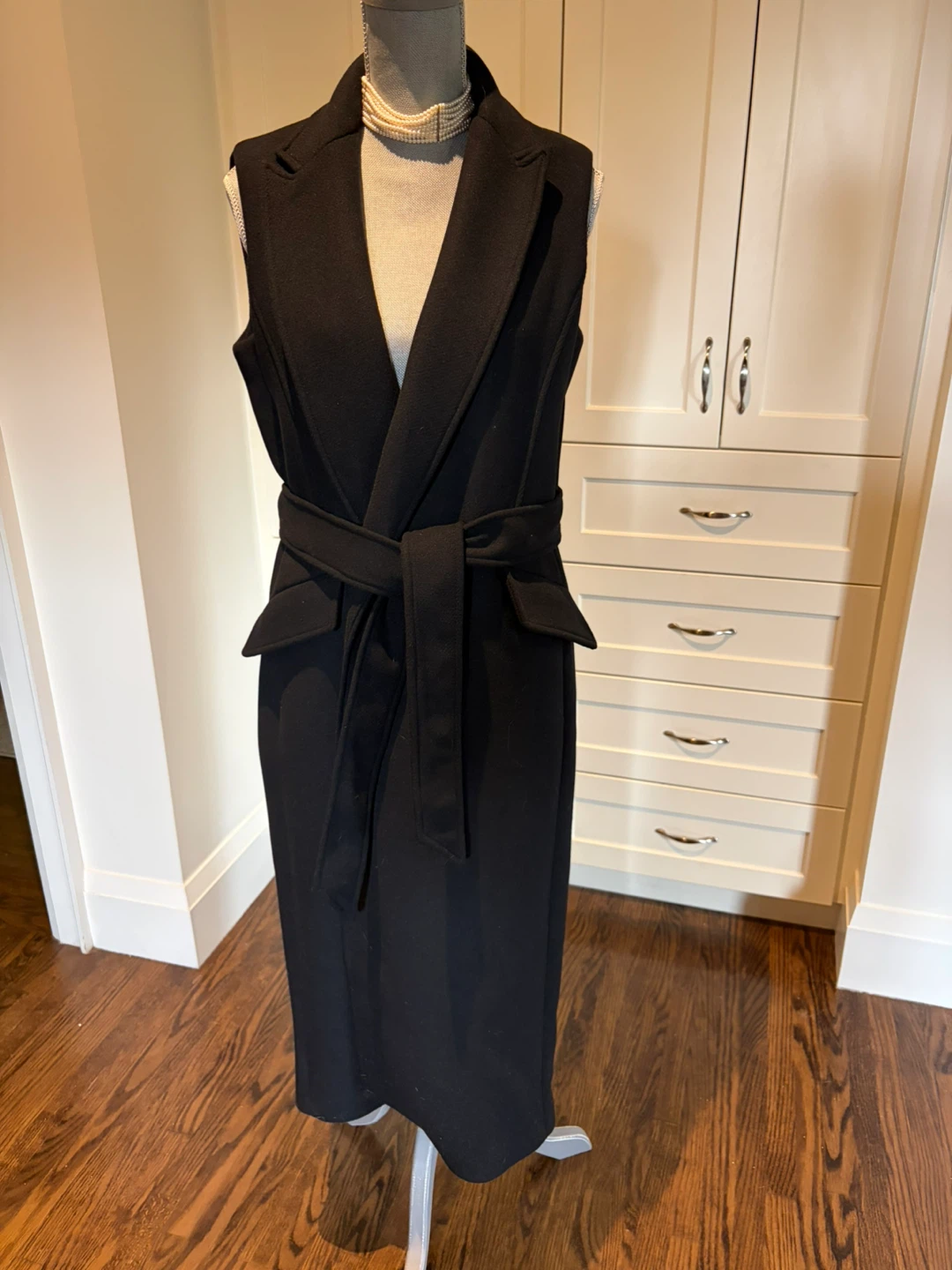Black Gilet  with Belt