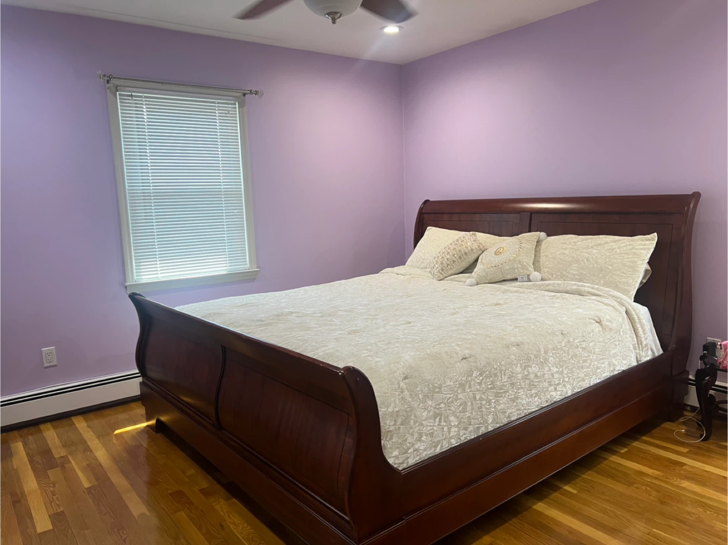 Dark Wood Sleigh Bed Frame - King Size - photo 5