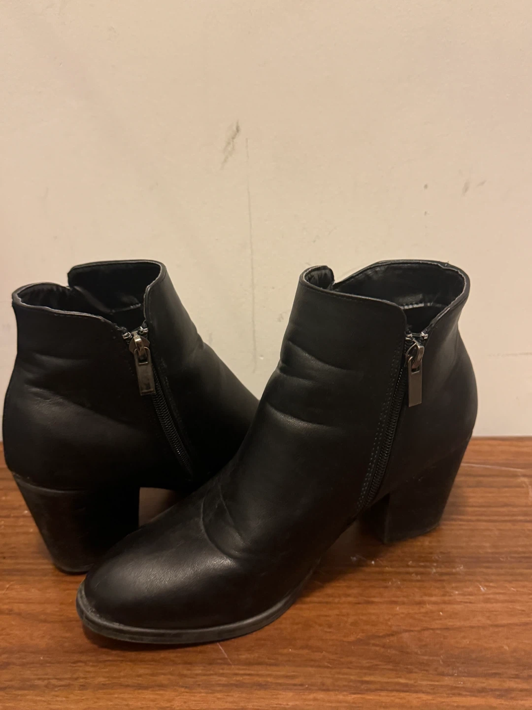 Black Ankle Boots with zippers