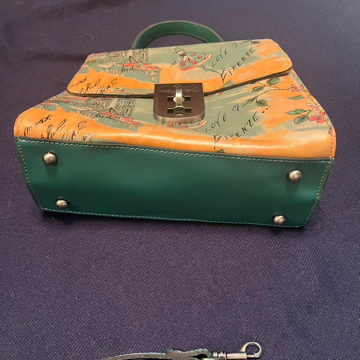 Patricia Nash Vintage Leather Handbag with Firenze Design