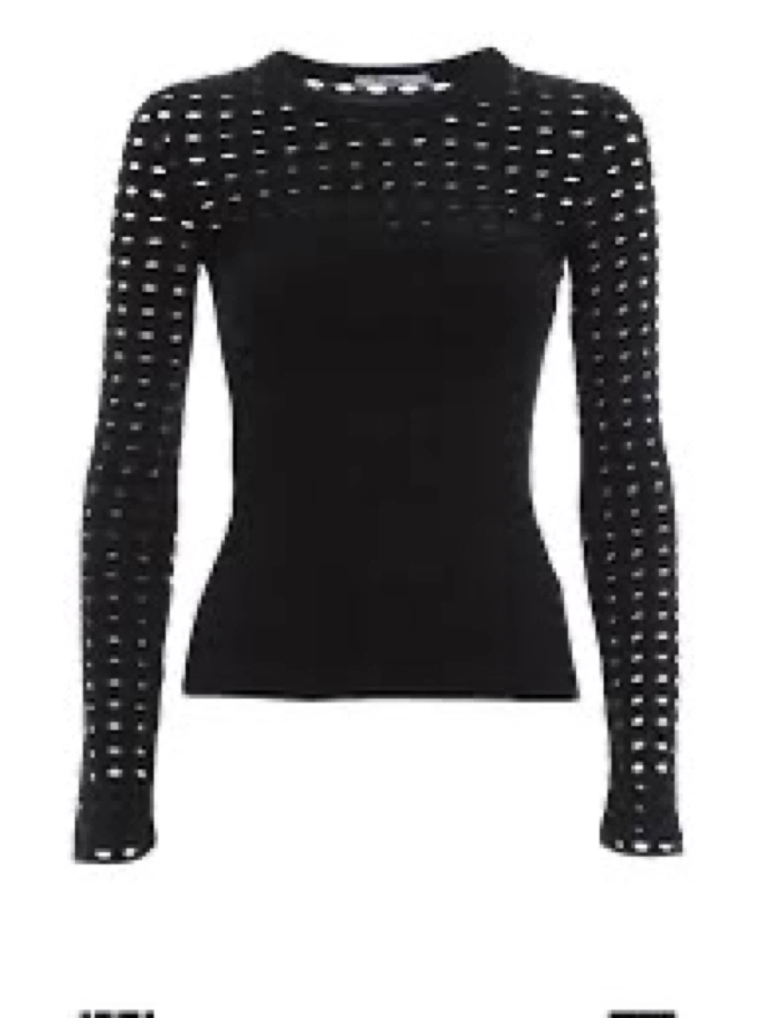 Alexander Wang Black Cutout Long Sleeve Top