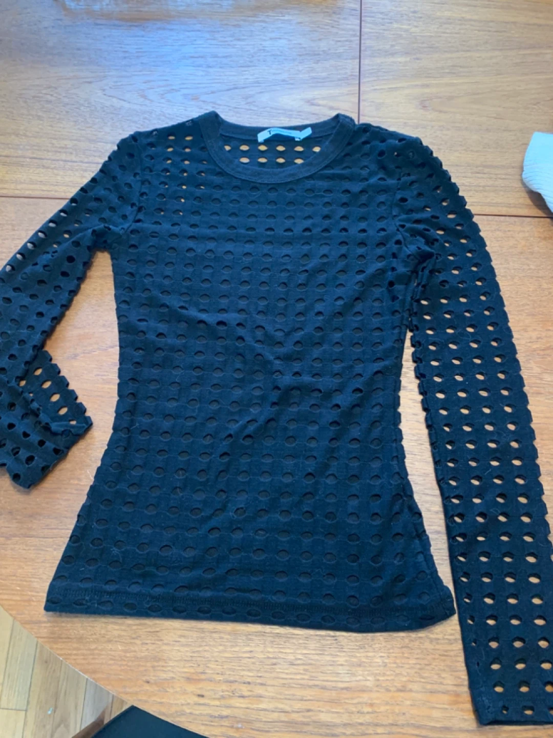 Alexander Wang Black Cutout Long Sleeve Top - photo 3