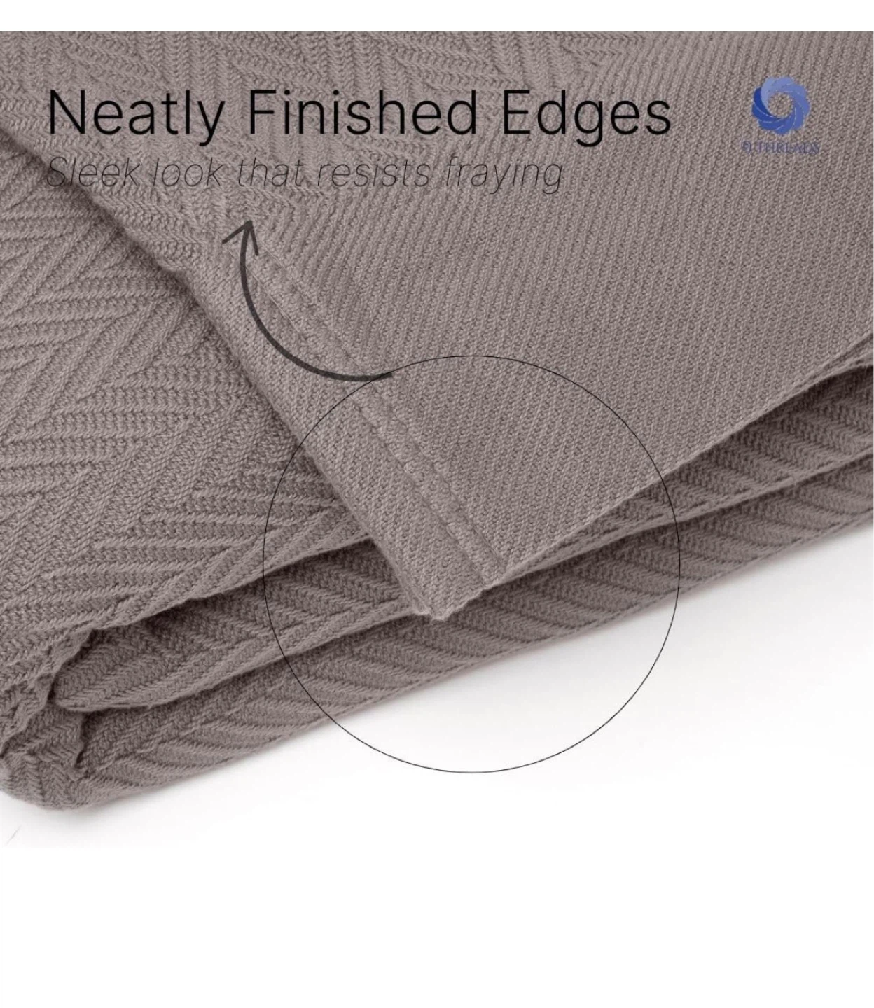 Taupe Woven Blanket - photo 3