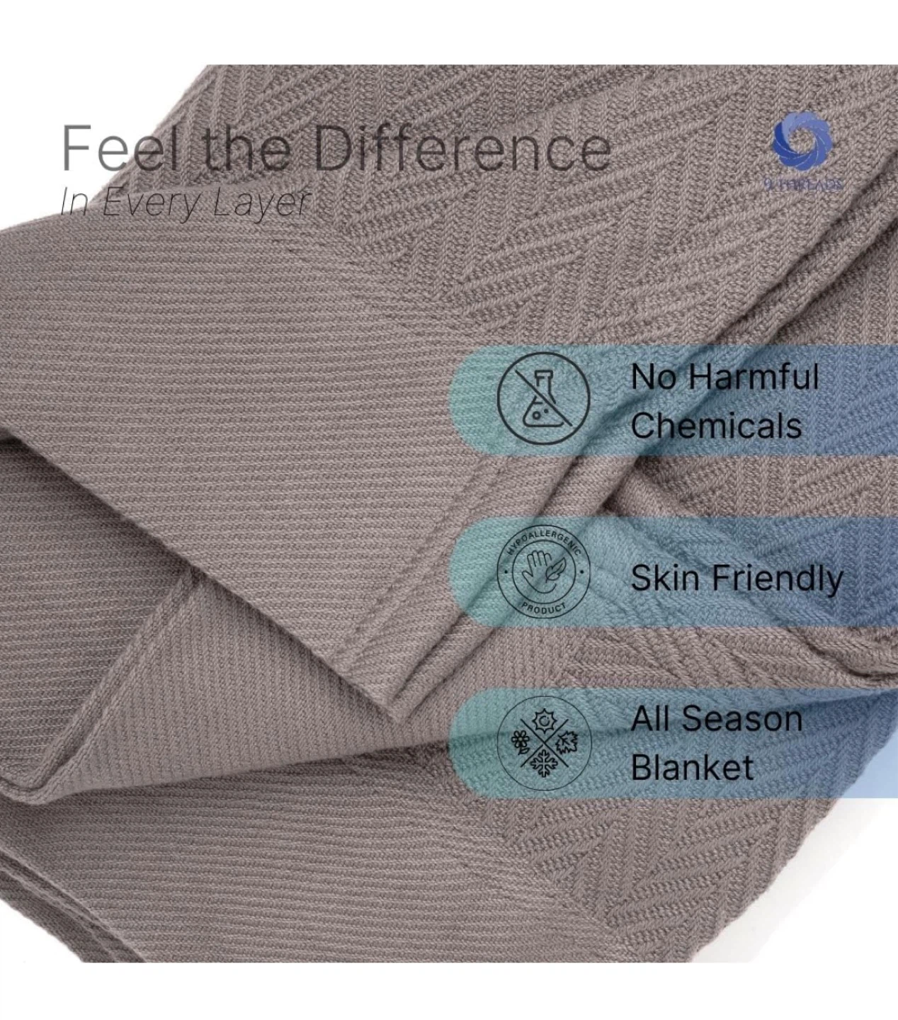 Taupe Woven Blanket - photo 5