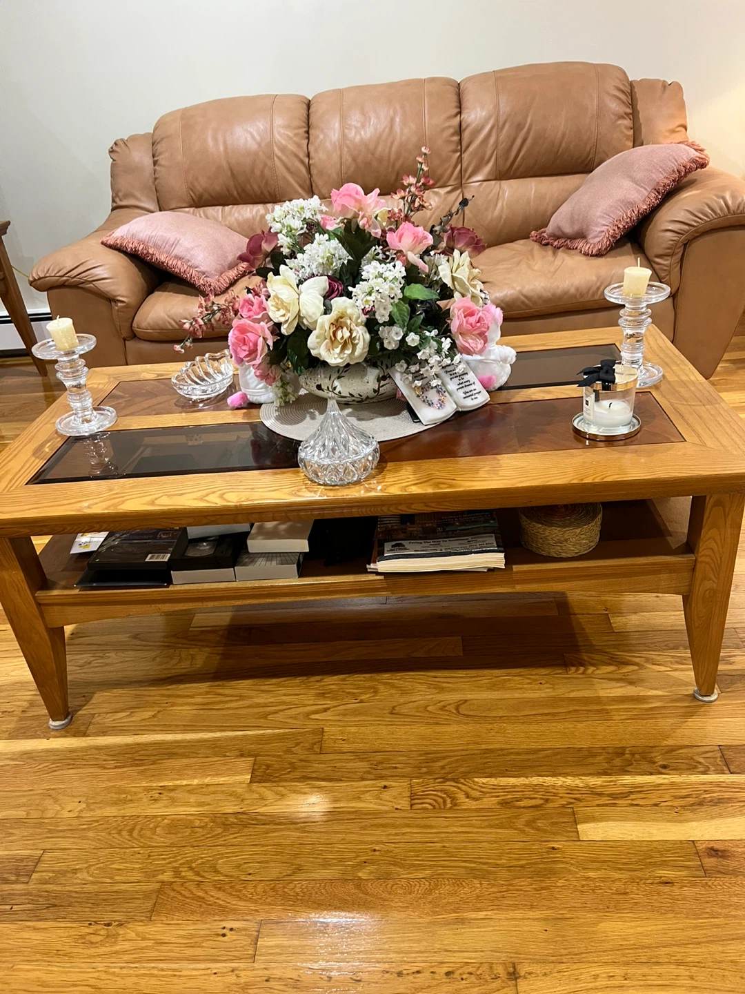 Tan Leather Sofa and Loveseat - photo 4