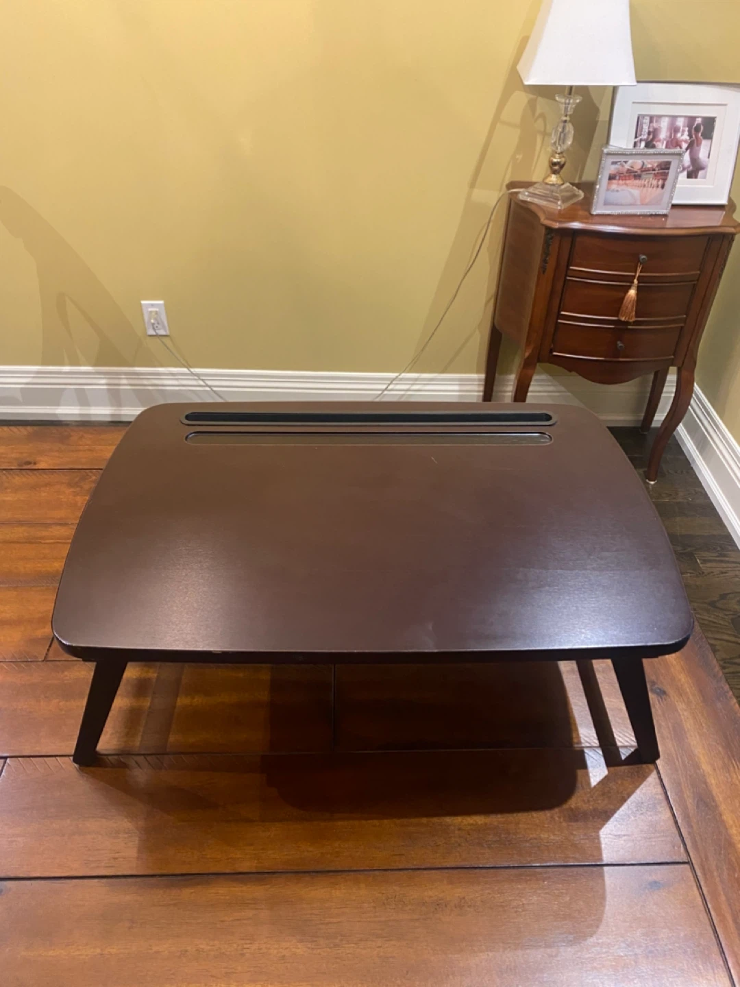 Wooden Lap Desk with Tablet Slot