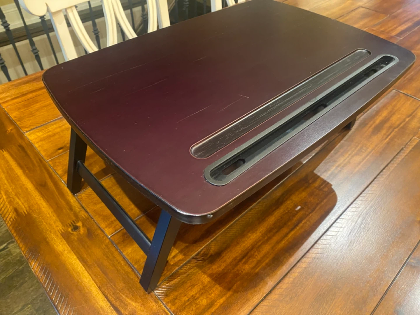 Wooden Lap Desk with Tablet Slot - photo 2